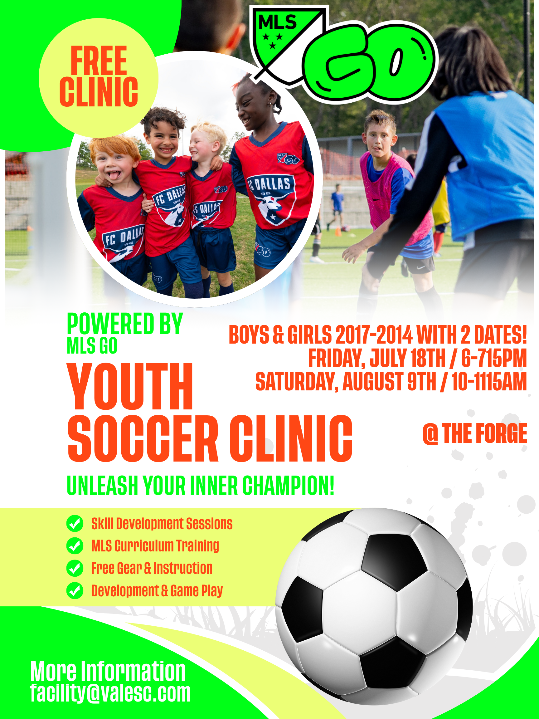 Green And Yellow Modern Youth Soccer Camp Poster (1)